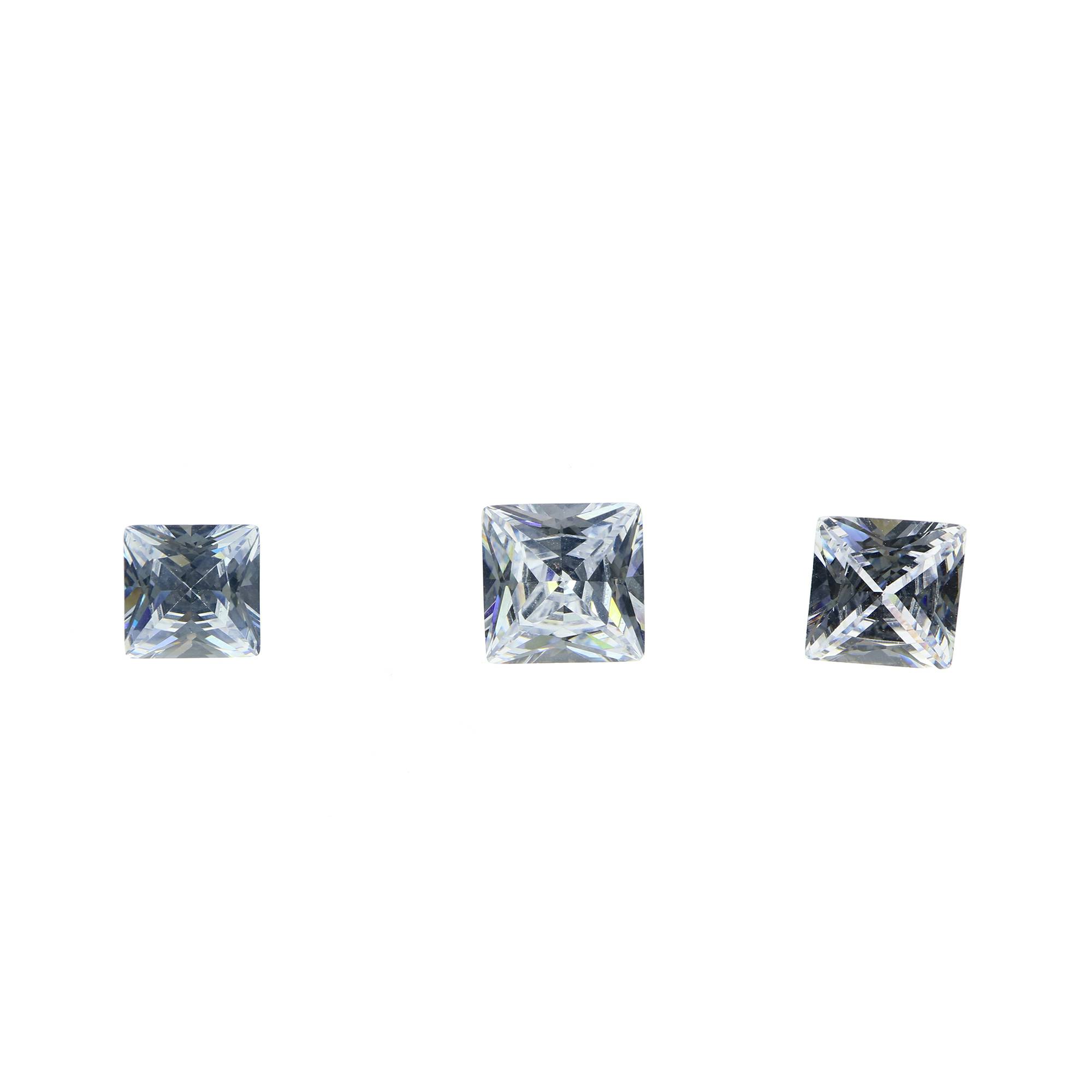 1Pcs Multiple Size Square Princess Cut Moissanite Stone Faceted Imitated Diamond Loose Gemstone for DIY Engagement Ring D Color VVS1 Excellent Cut 4140014 - Click Image to Close